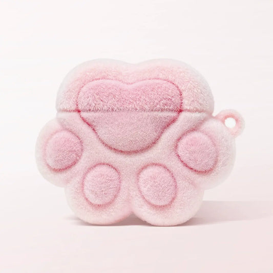 Flocked pink cat-claw design for AirPods protective cases SEACASE