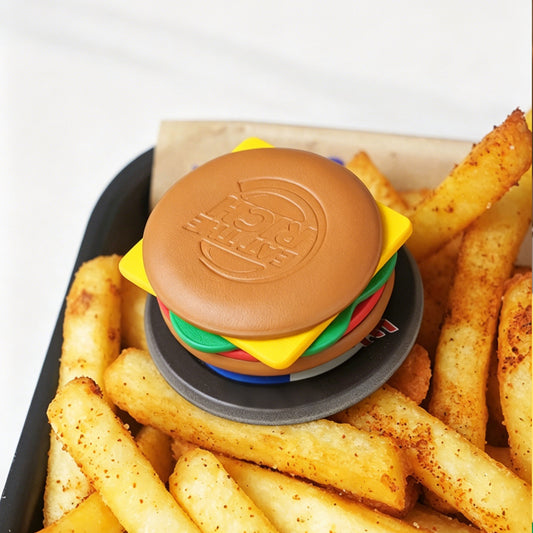 Burger Shaped Leather Magnetic Phone Holder, Stylish Original Retractable Magnetic Phone Stand