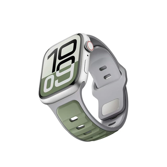 Apple Watch用ソフトデュアルカラーシリコンウォッチバンド