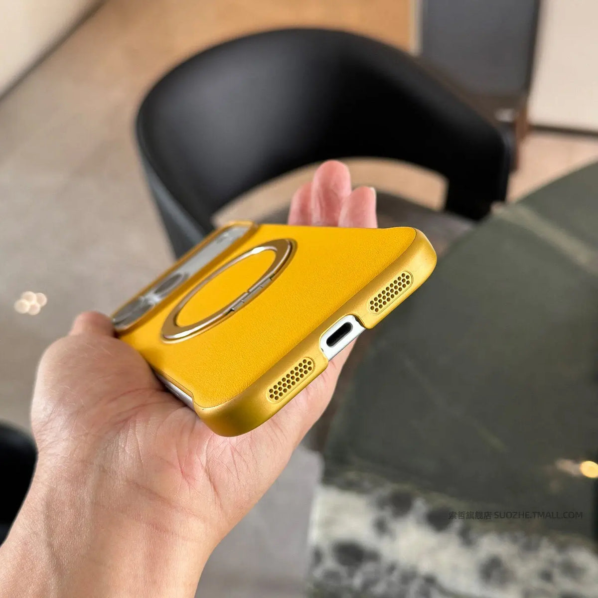 Frameless iPhone Case with Ring Stand, Ultra-Thin Shockproof SEACASE