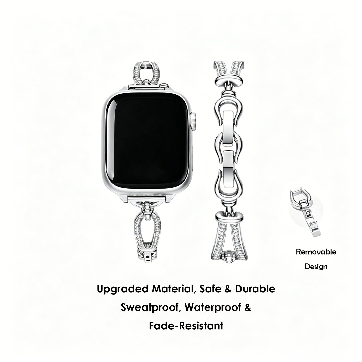 Diamond Titanium Steel Bracelet Band for Apple Watch
