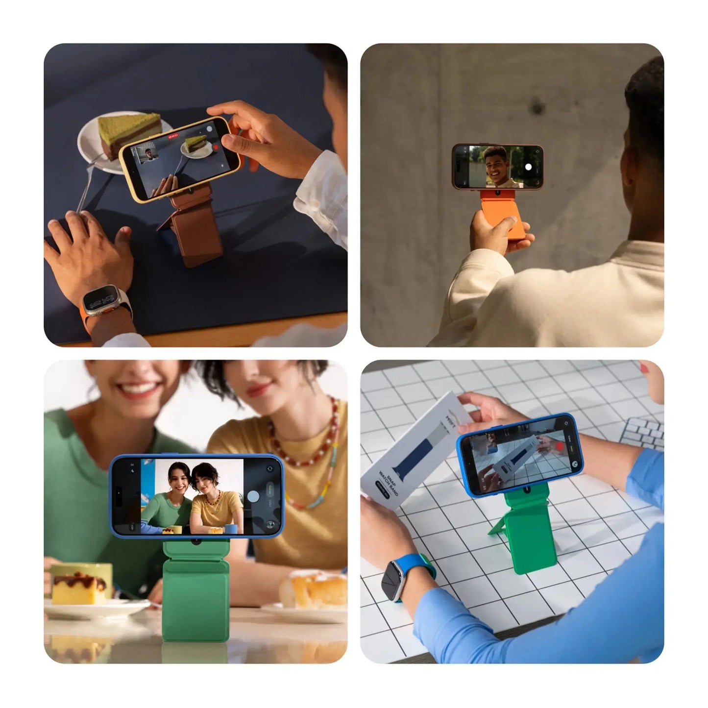 MagSafe Wallet Phone Stand, Foldable Multi-Angle Card Holder Cell Phone Grip for iPhone Series SeaCase