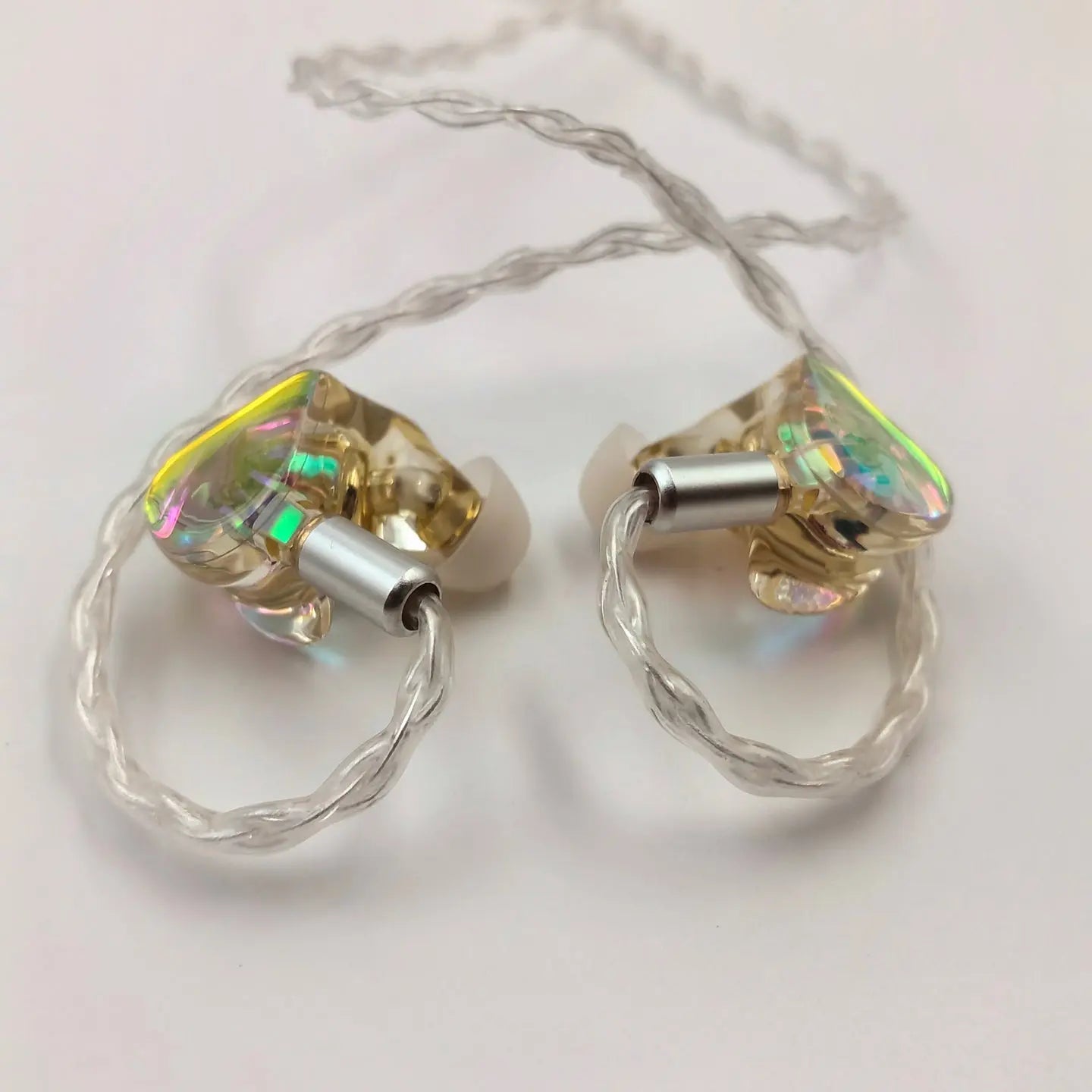 Iridescent Resin Wired In Ear Headphones, Optional Mic & Type-C Plug for Daily Music Calls SEACASE