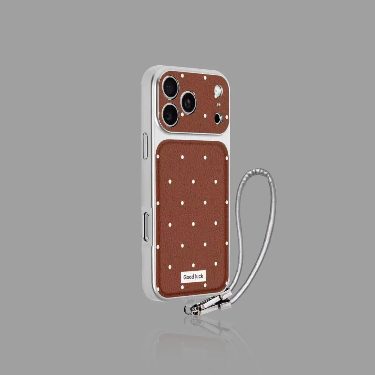 Polka Dot Leather iPhone Case with Wrist Strap Option SEACASE