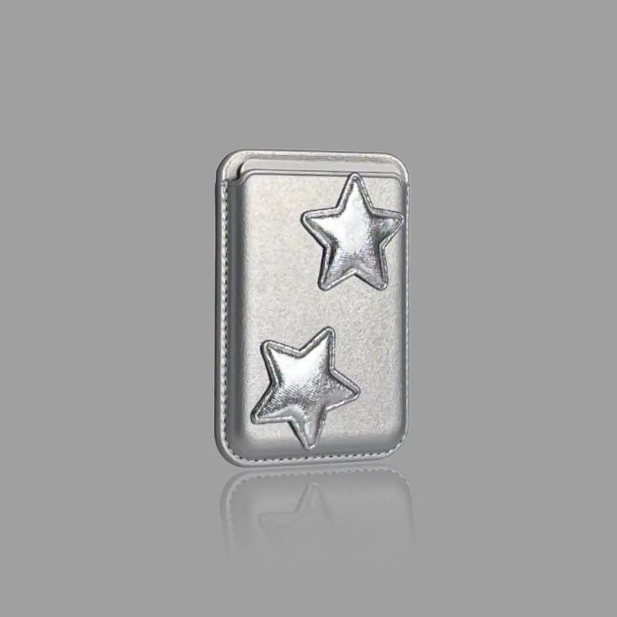 Silver Star Pattern iPhone Case , Magnetic Card Holder & Heart Stand Options SEACASE
