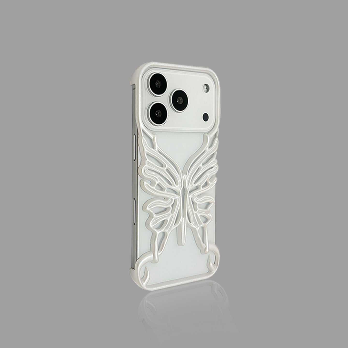 Premium Electroplated Hollow Butterfly iPhone Case