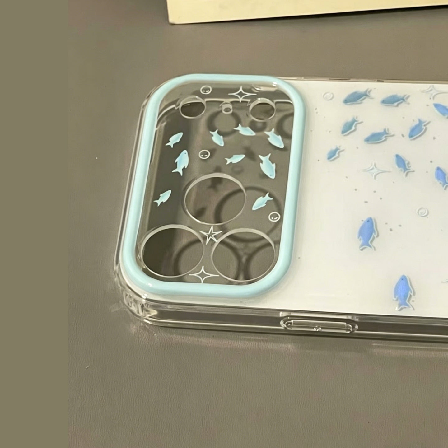 Summer Blue fish iPhone Case, Shockproof Double-Layer Protective