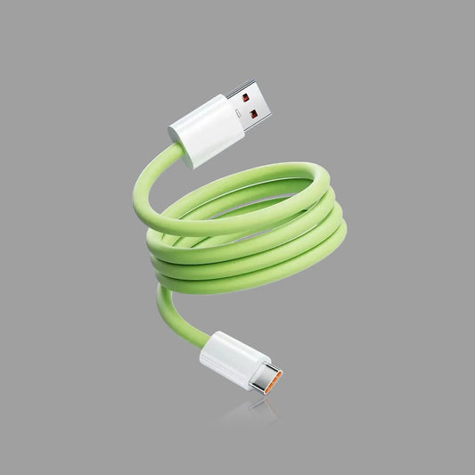 Magnetic Self-Winding USB-C Cable, 240W Fast Charging Liquid Silicone Type-C Charger Cord SEACASE