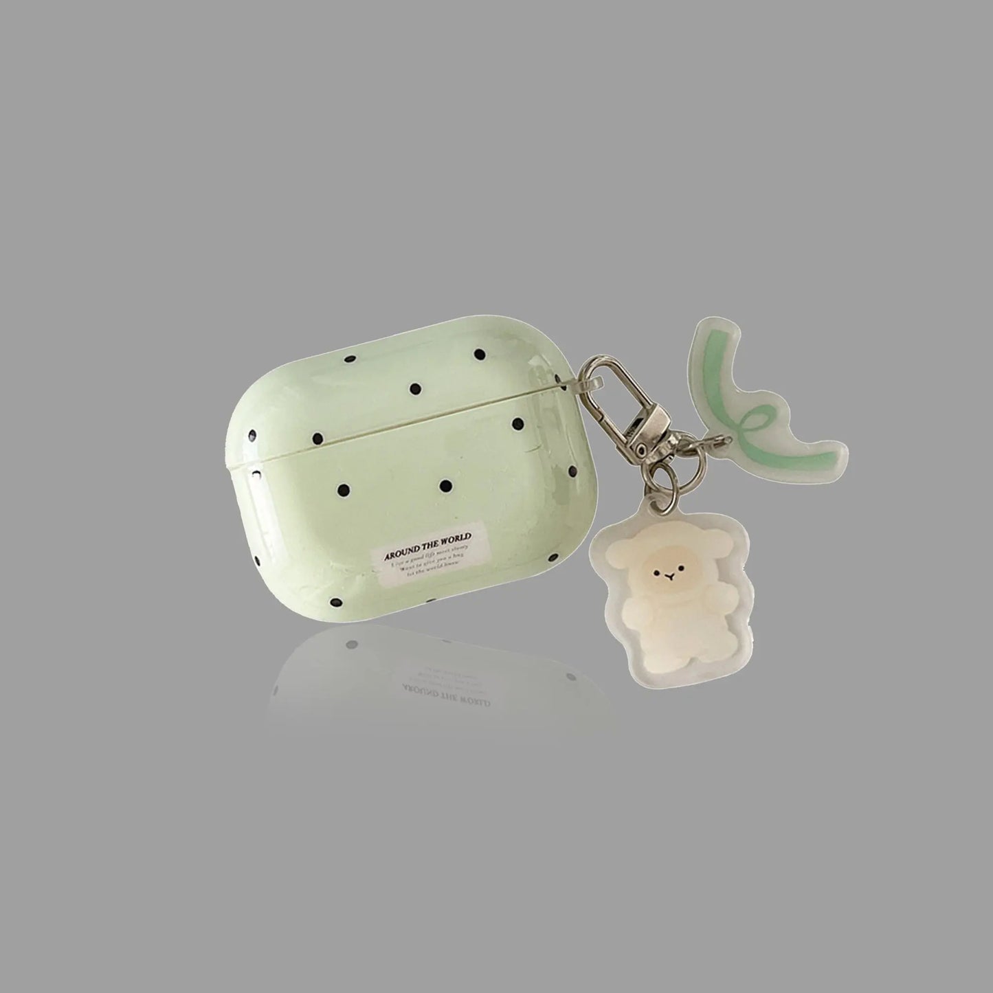 Polka‑Dot AirPods Case with Free Pendant, Glossy Protective Cover SEACASE