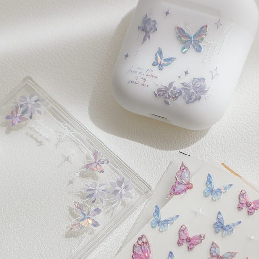 Holographic Embossed Butterfly Stickers