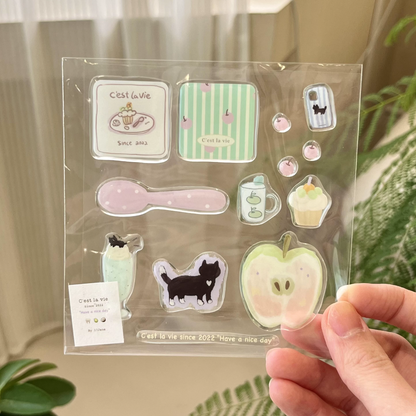 Cute 3D Jelly Epoxy Stickers, Ins Style Raised Decals for iPad, Phone, Laptop & Journal Decor