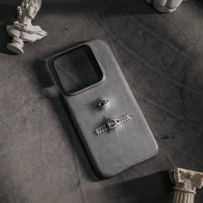Handmade All-Seeing Eye Leather iPhone Case