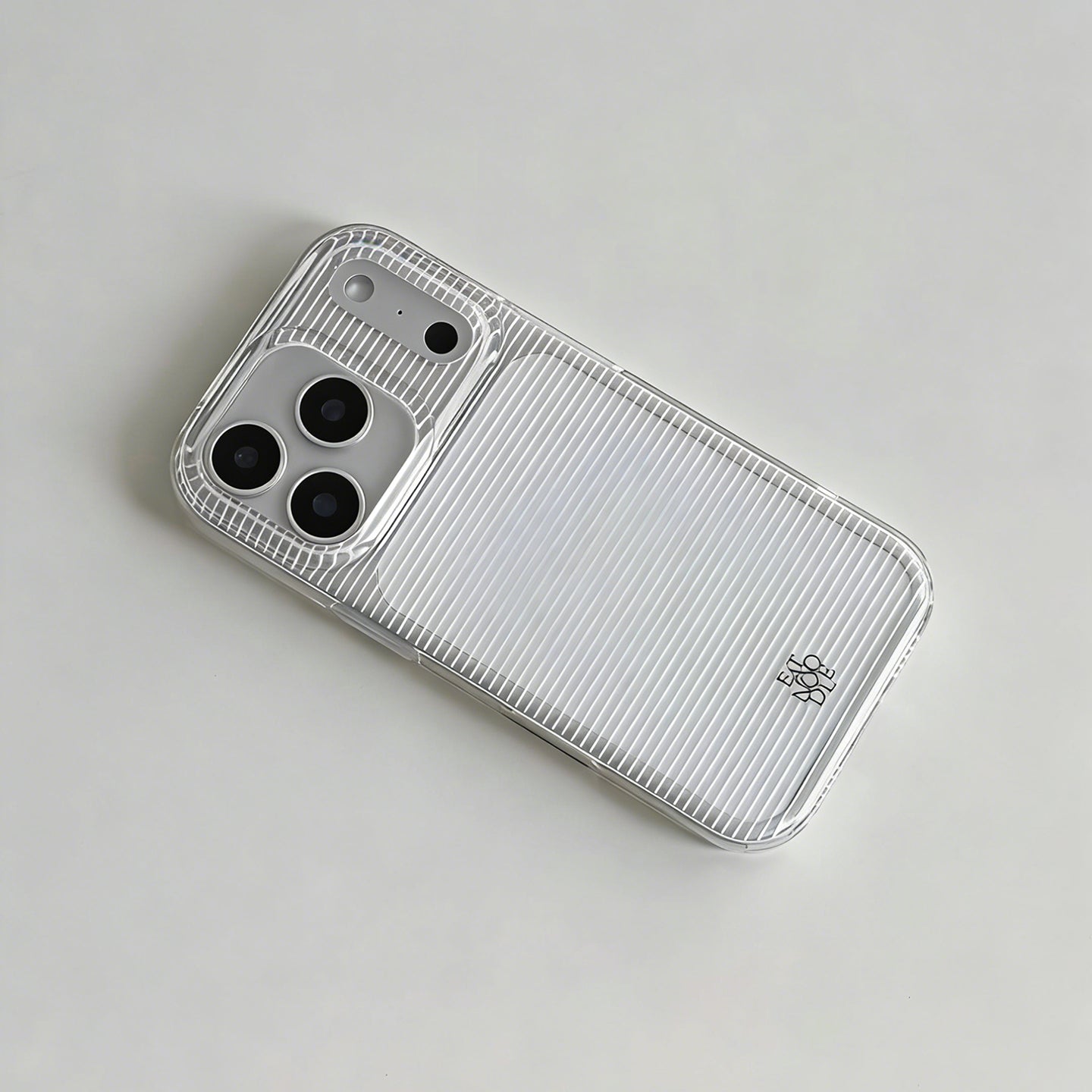 Clear White Striped iPhone Case