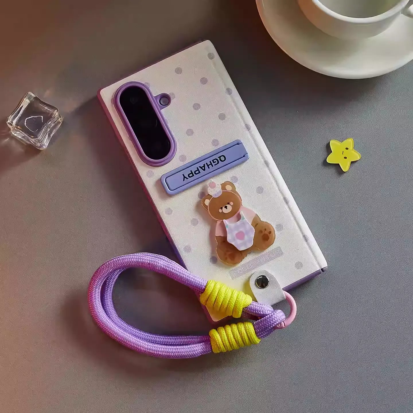 Samsung Z Fold7 Bear Polka Dot Case 我的商店