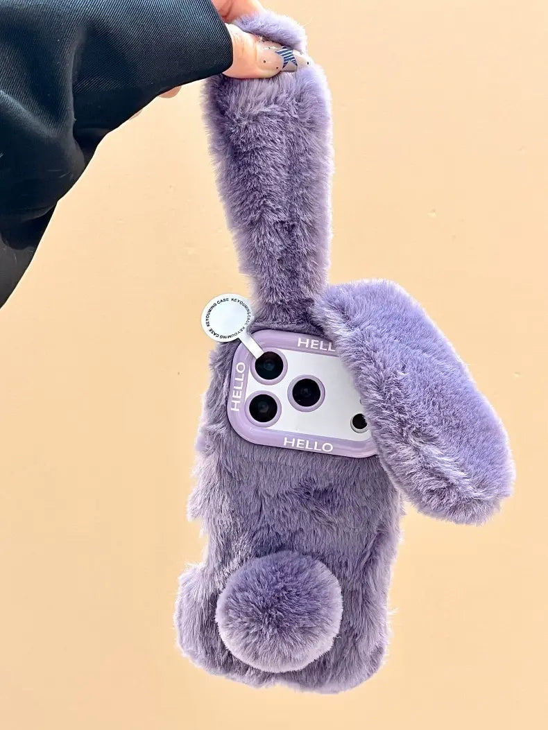 Winter Plush Long-Ear Bunny iPhone Case 我的商店