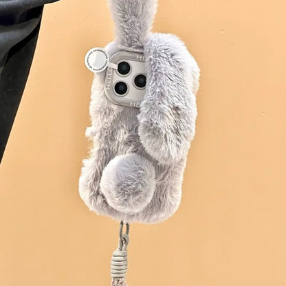 Winter Plush Long-Ear Bunny iPhone Case 我的商店