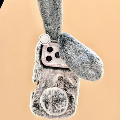 Winter Plush Long-Ear Bunny iPhone Case 我的商店