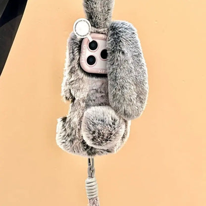 Winter Plush Long-Ear Bunny iPhone Case 我的商店