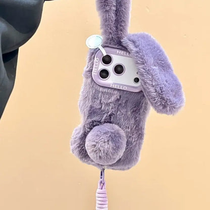 Winter Plush Long-Ear Bunny iPhone Case 我的商店