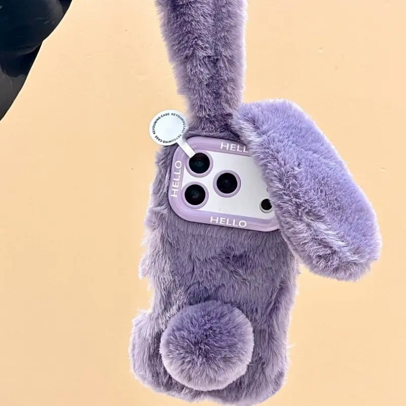 Winter Plush Long-Ear Bunny iPhone Case 我的商店