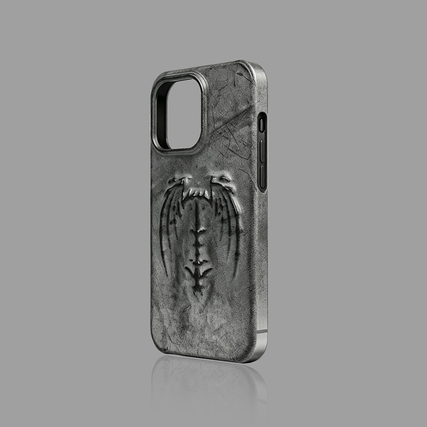 Vintage Gothic Vampire Bat Embossed iPhone Case
