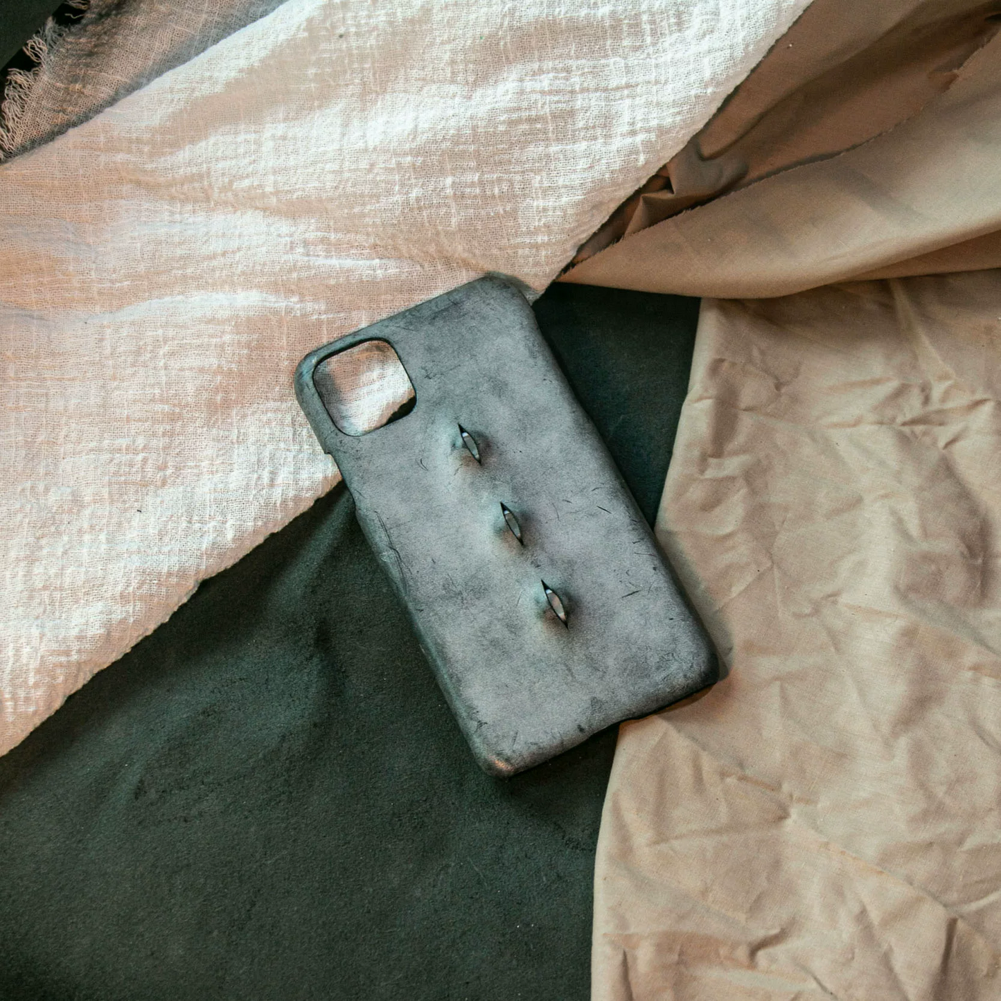 Three Eyes Handmade Vintage Leather iPhone Case