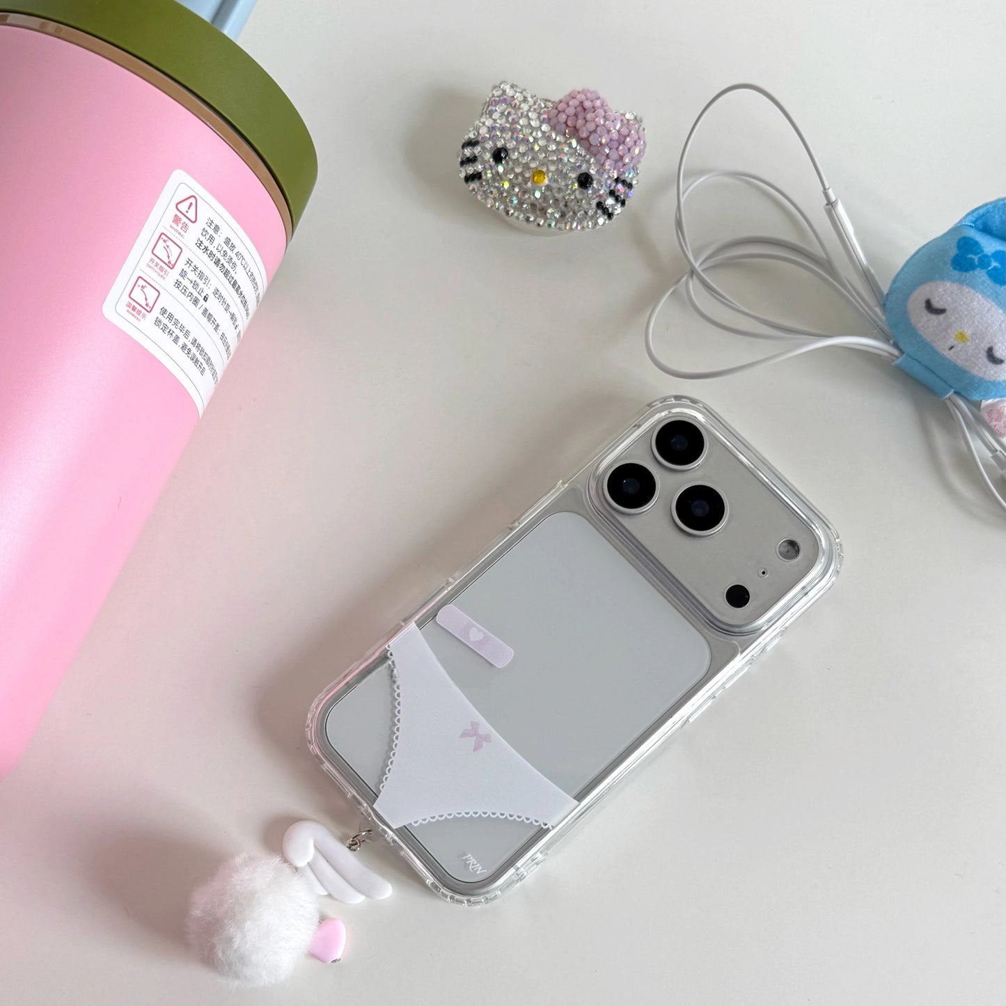 Y2K Coquette Aesthetic iPhone Case with Fluffy Charm