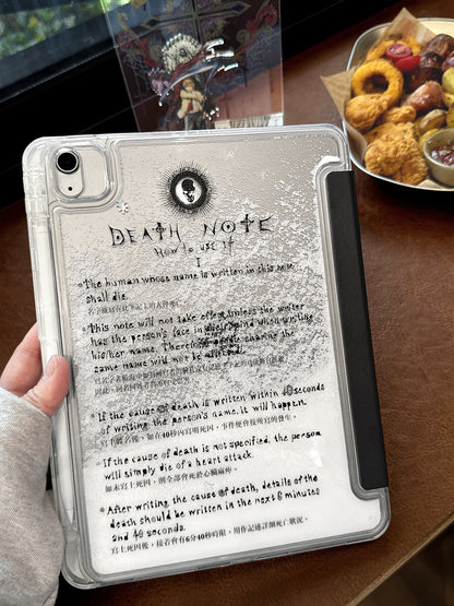 Death Note Quicksand Acrylic iPad Case With Pencil Slot
