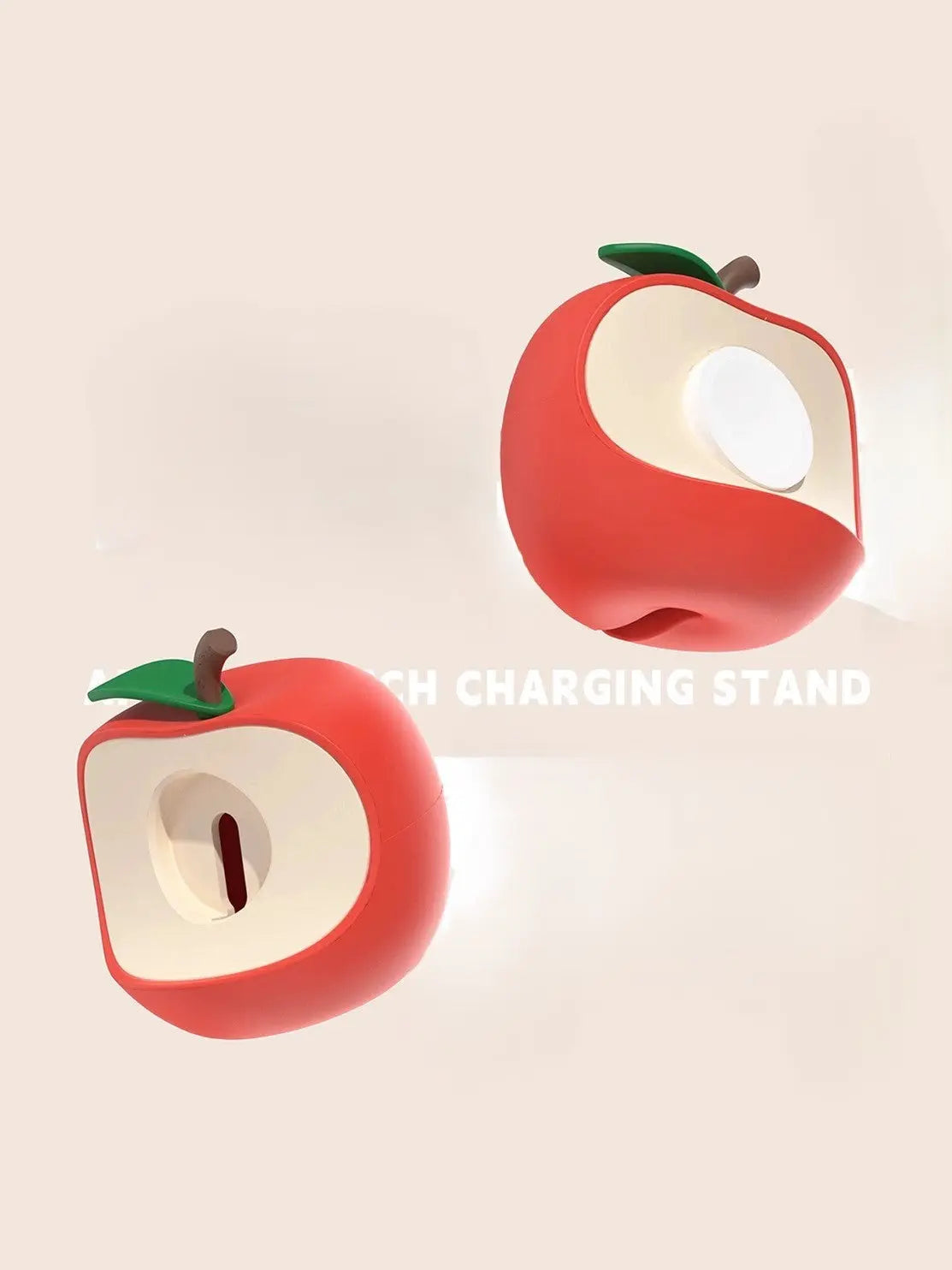 Cute Apple-Shaped Silicone Charging Stand for iWatch - Adorable & Functional 我的商店