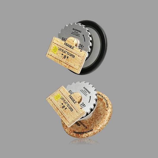 Circular Saw Blade MagSafe Phone Holder, Industrial Woodworking Design Stand