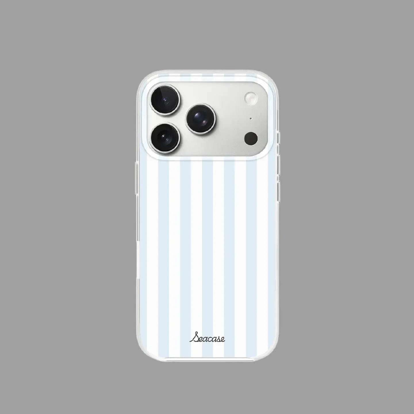 Ocean Breeze Light Blue Vertical Stripe iPhone Case  SeaCase
