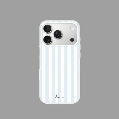 Ocean Breeze Light Blue Vertical Stripe iPhone Case  SeaCase