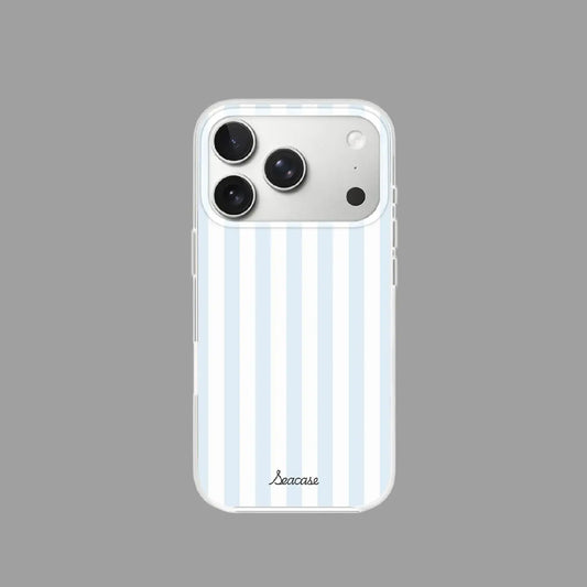 Ocean Breeze Light Blue Vertical Stripe iPhone Case  SeaCase