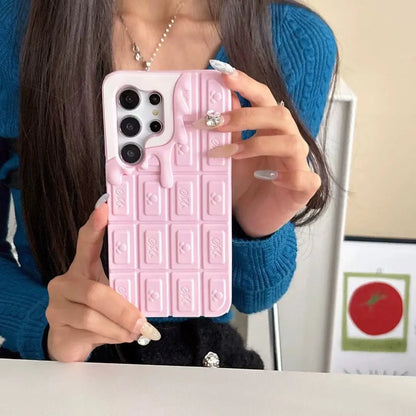 3D Cream Chocolate Phone Case for Samsung S25/S24/S23 我的商店