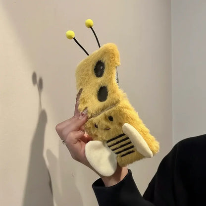 Adorable Fuzzy Bumblebee Phone Case for Samsung Flip7/6/5/4/3 我的商店