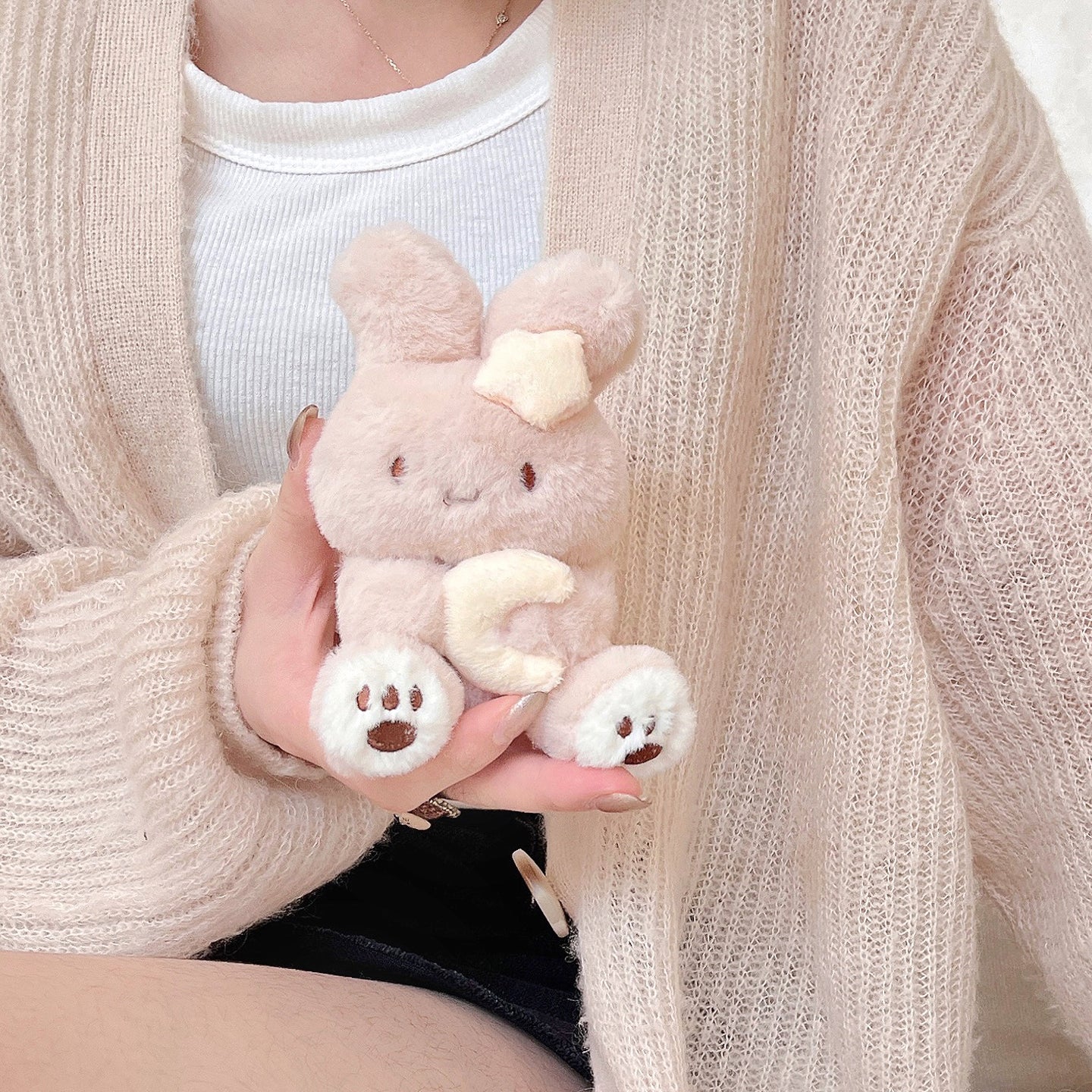 Cute Plush Bunny AirPods Case