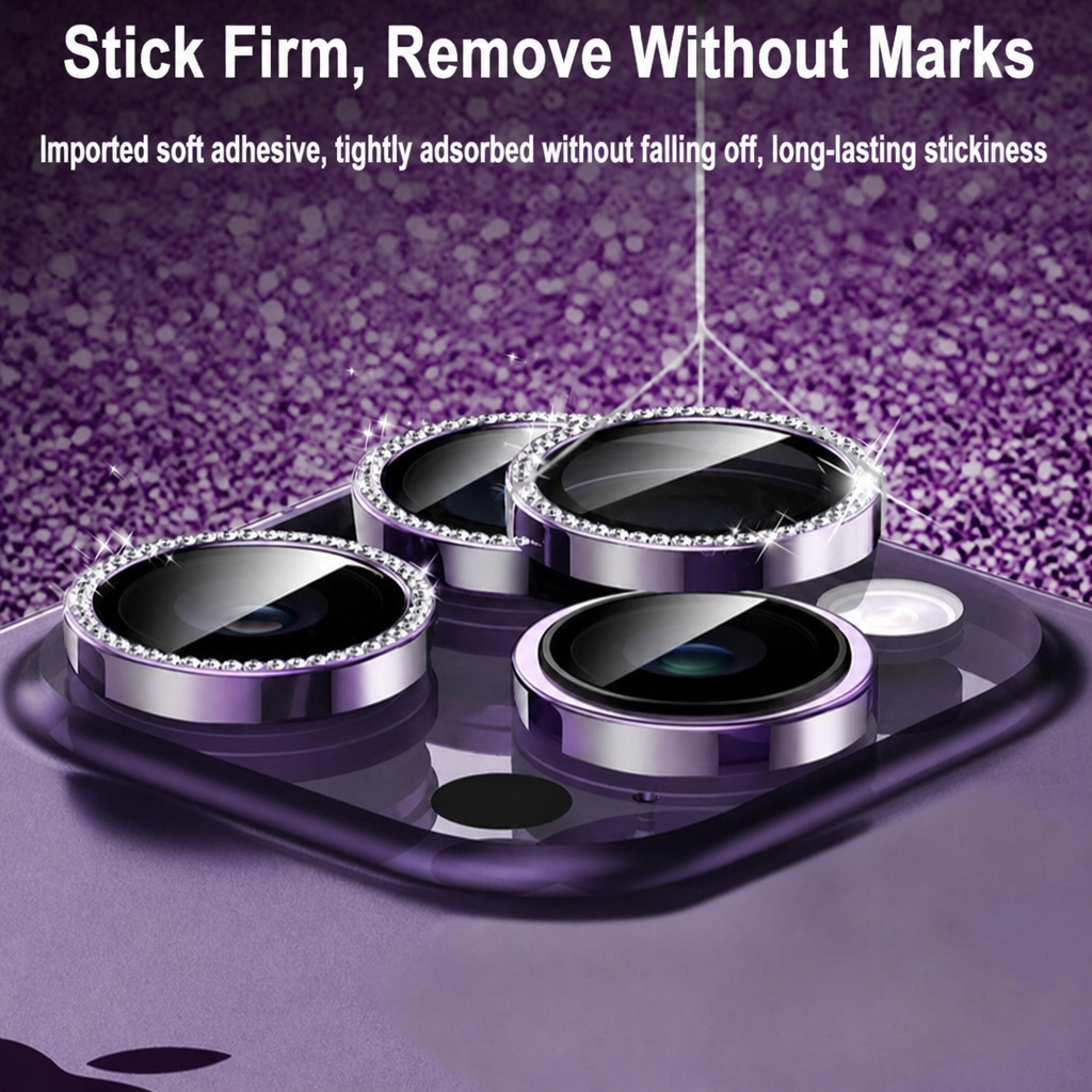 Rhinestone Camera Lens Protector for iPhone