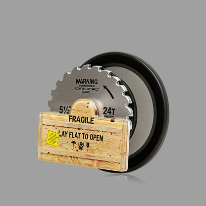 Circular Saw Blade MagSafe Phone Holder, Industrial Woodworking Design Stand