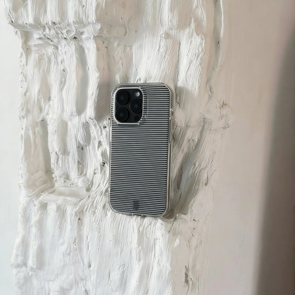 Clear White Striped iPhone Case