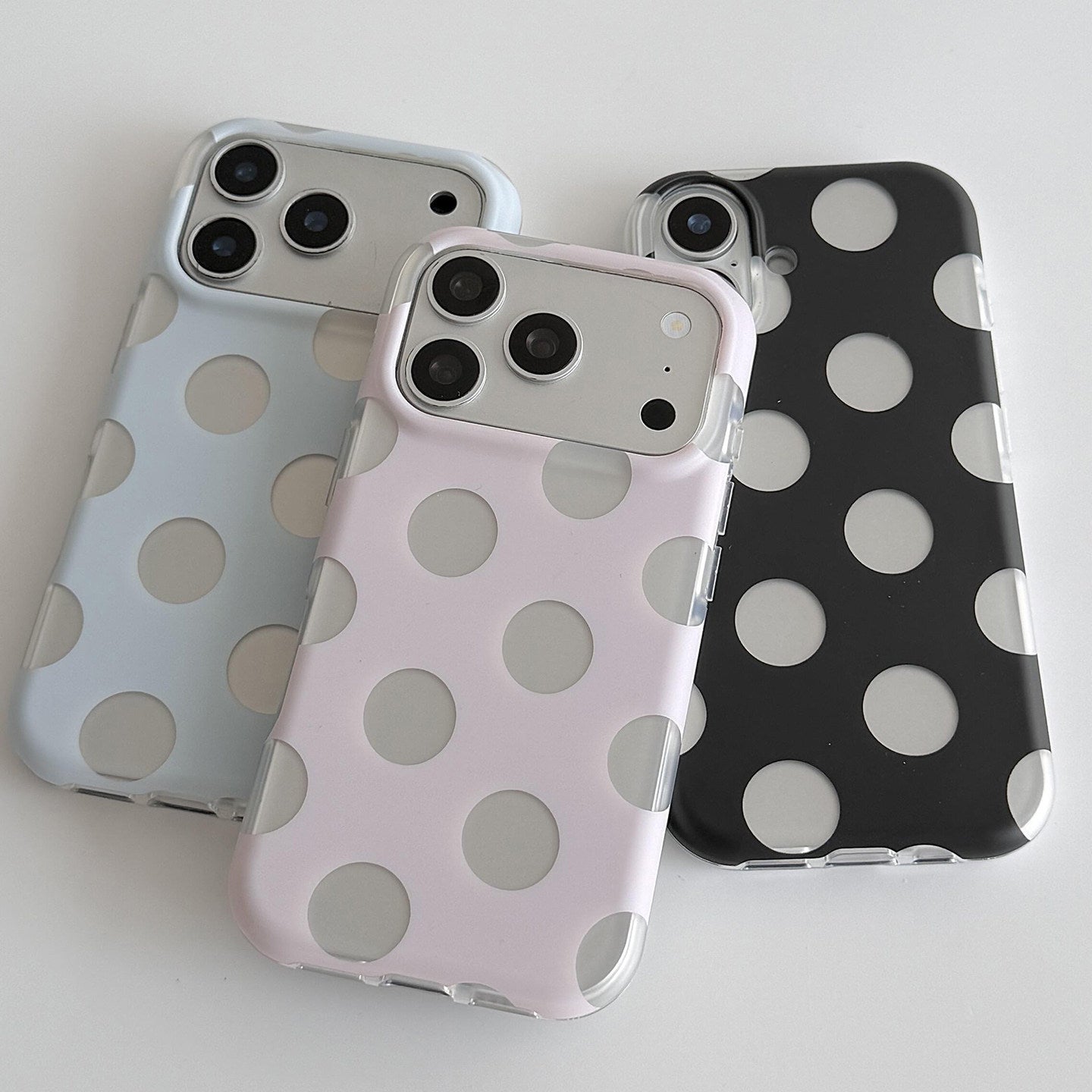 Hollow Polka Dot iPhone Case, Minimalist Matte Protective Cover
