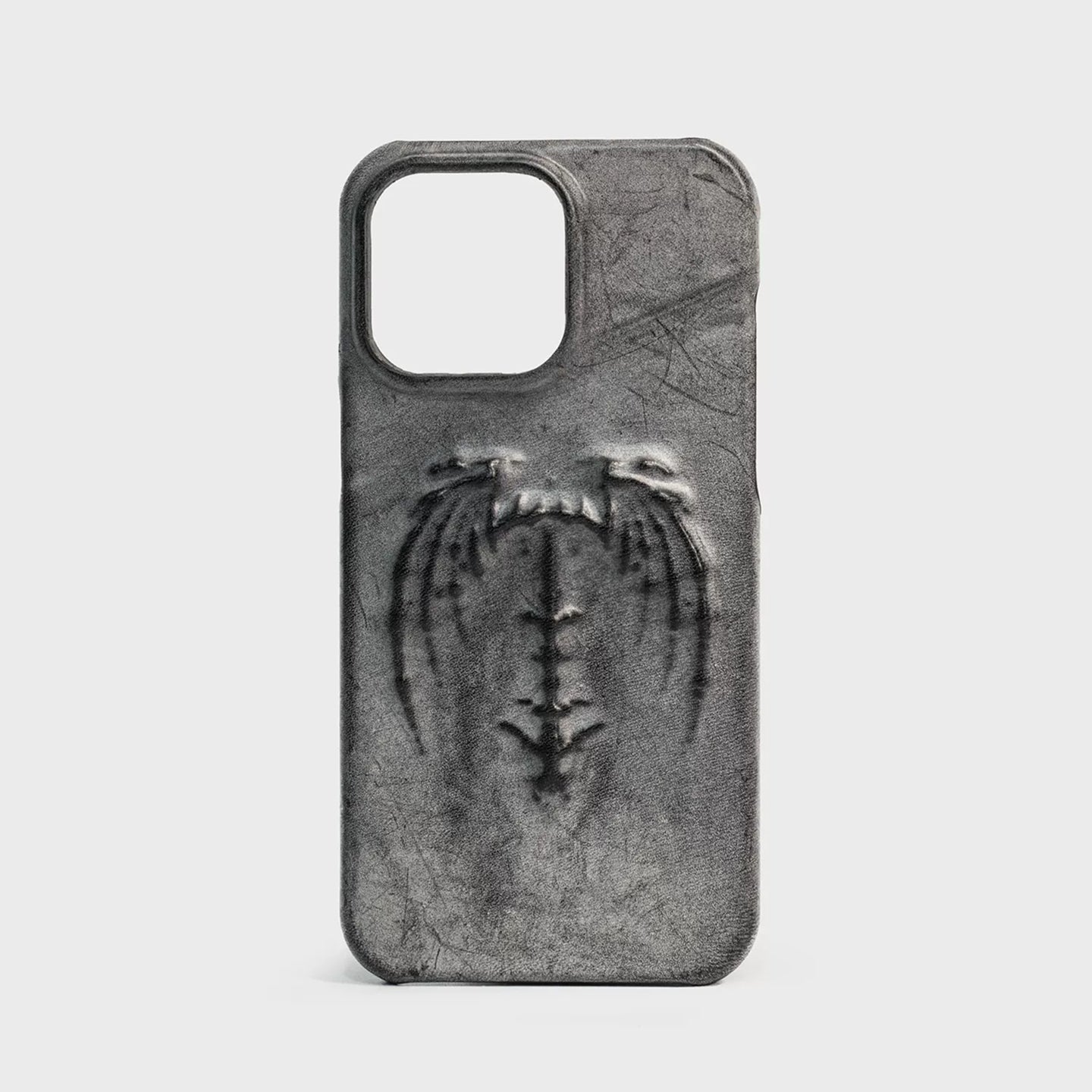 Vintage Gothic Vampire Bat Embossed iPhone Case