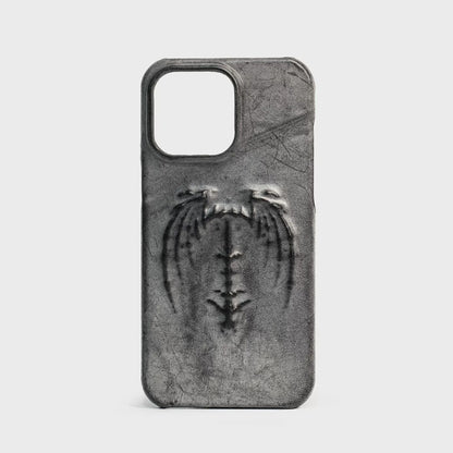 Vintage Gothic Vampire Bat Embossed iPhone Case