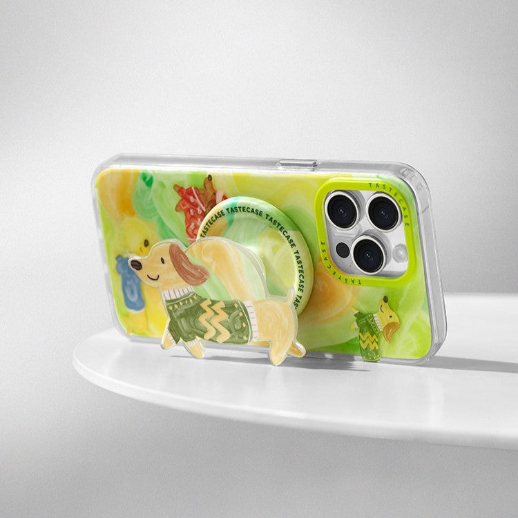 Watercolor Dachshund MagSafe iPhone Case with Matching Stand