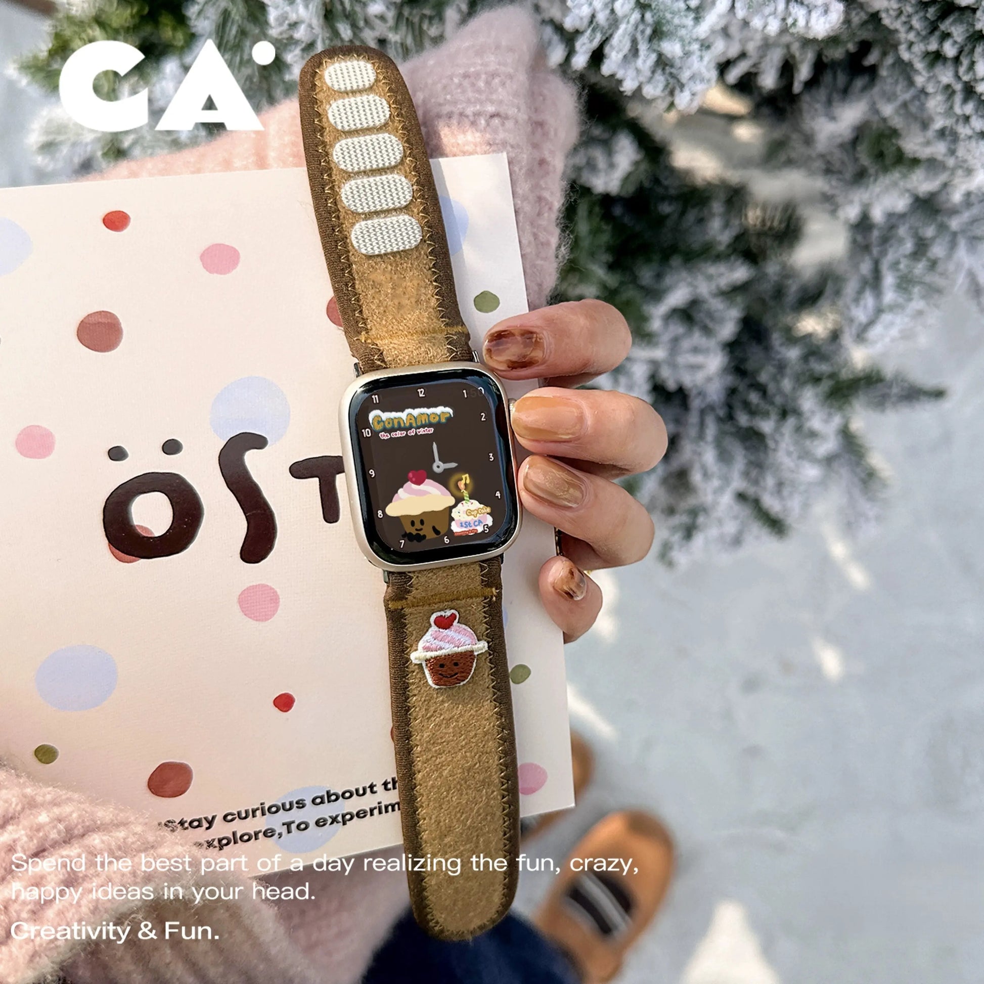 Soft Cozy Double-Layer Wool Watch Band for Apple Watch seaart