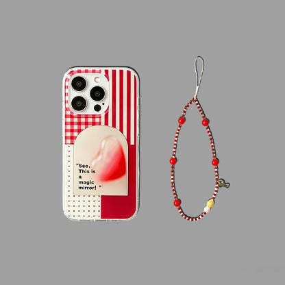 Magic Door Mirror iPhone Case with Stand & Chain