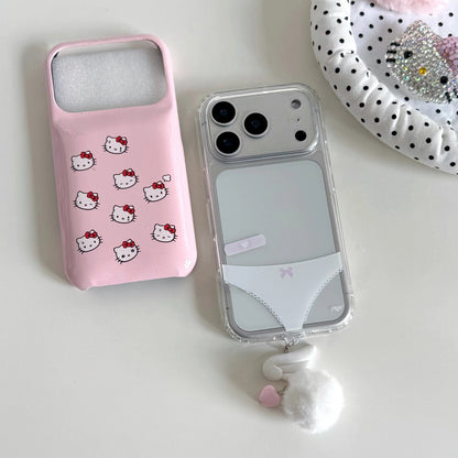 Y2K Coquette Aesthetic iPhone Case with Fluffy Charm