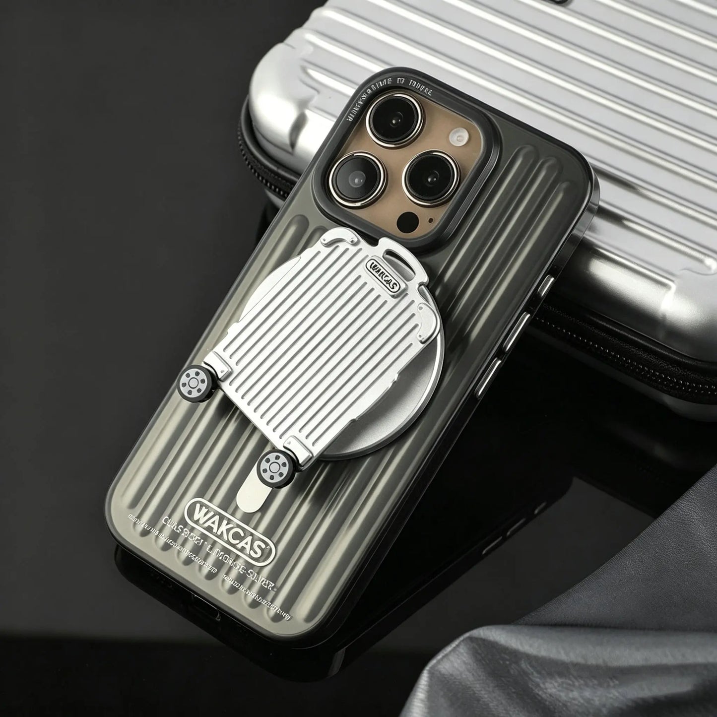 Suitcase MagSafe Phone Holder, Mini Luggage Design Stand with Spinning Wheels 我的商店
