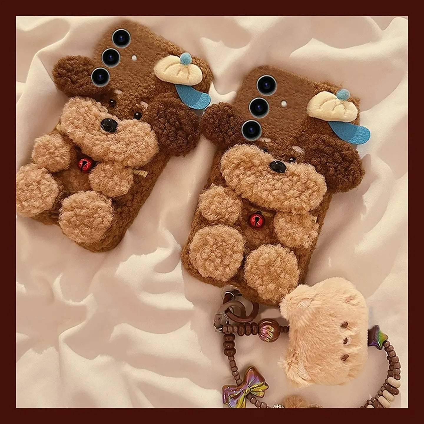 Cute 3D Brown Puppy Plush Case for Samsung Galaxy S-Series SEACASE