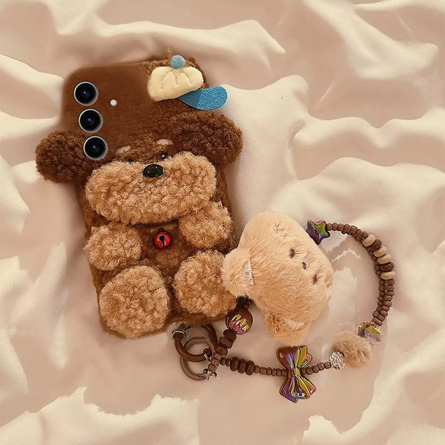 Cute 3D Brown Puppy Plush Case for Samsung Galaxy S-Series SEACASE