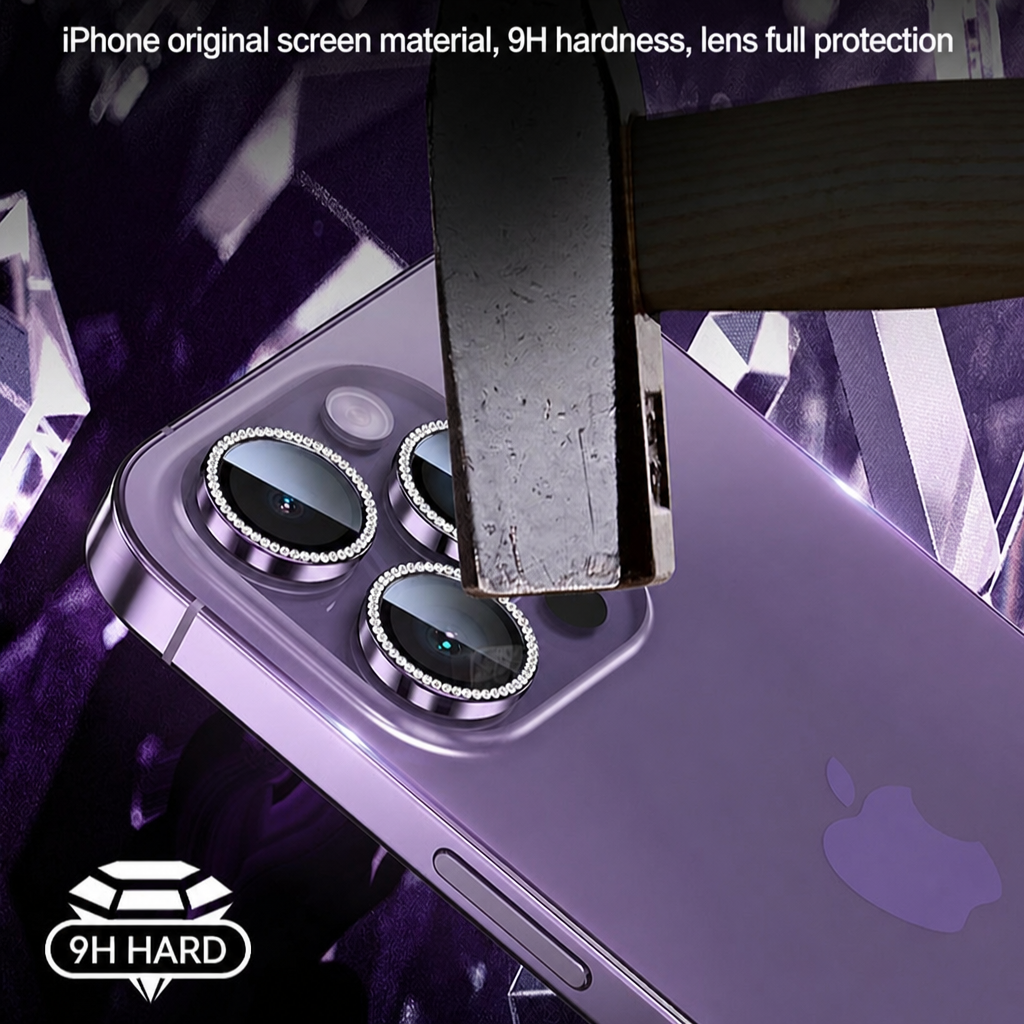 Rhinestone Camera Lens Protector for iPhone